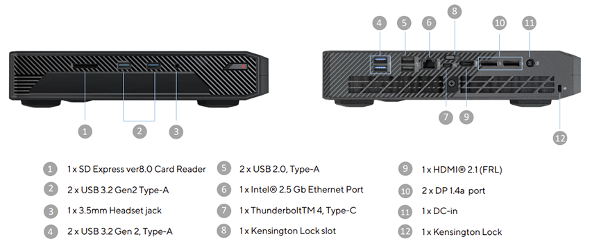Mechanical Drawing - Asus NUC 14 Performance Embedded Box Computers